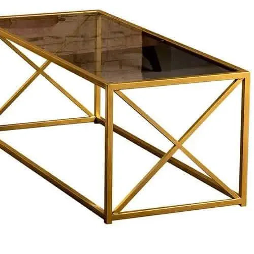 تسوق الأن من هومكس  ترابيزة قهوة بسطح زجاج 100*50*45 سم - STA12 بأفضل سعر وأفضل جودة