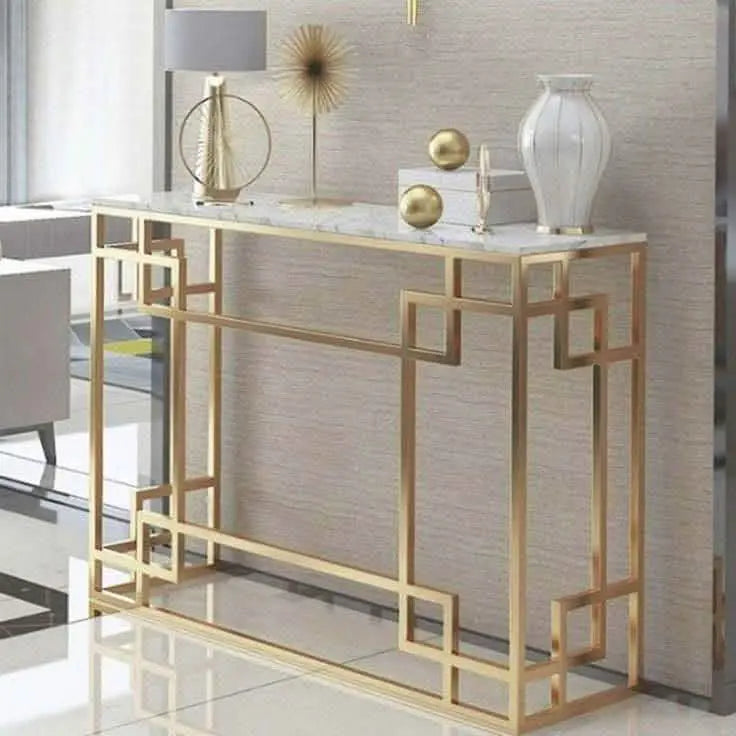 تسوق الأن من هومكس كونسول معدن بسطح رخام 110*35*90 سم- STA72 بأفضل سعر وأفضل جودة