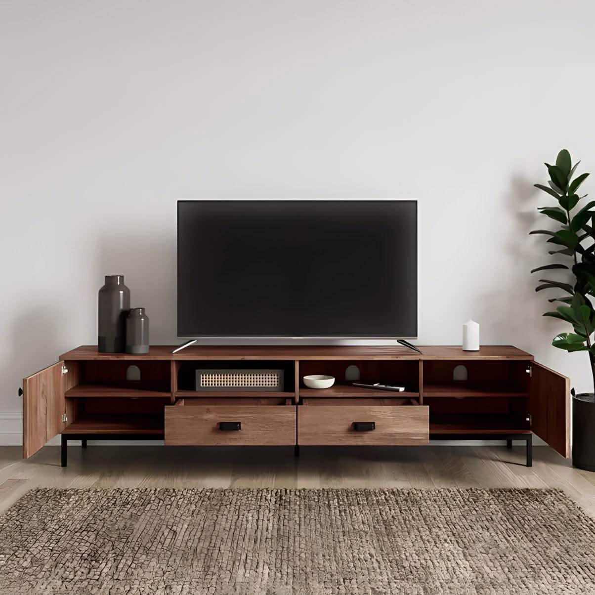 تسوق الأن من هومكس  ترابيزة تليفزيون ام دي اف 160*30*50 سم - HOM151 بأفضل سعر وأفضل جودة