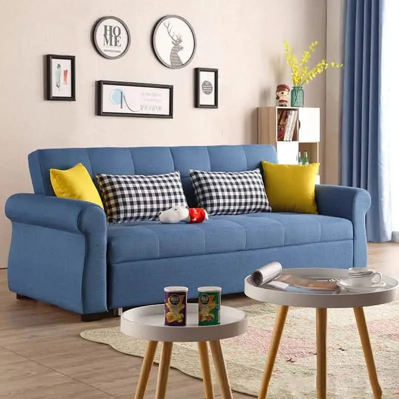 تسوق الأن من هومكس  كنبة سرير أزرق 200*125*85*75 سم - STB156 بأفضل سعر وأفضل جودة