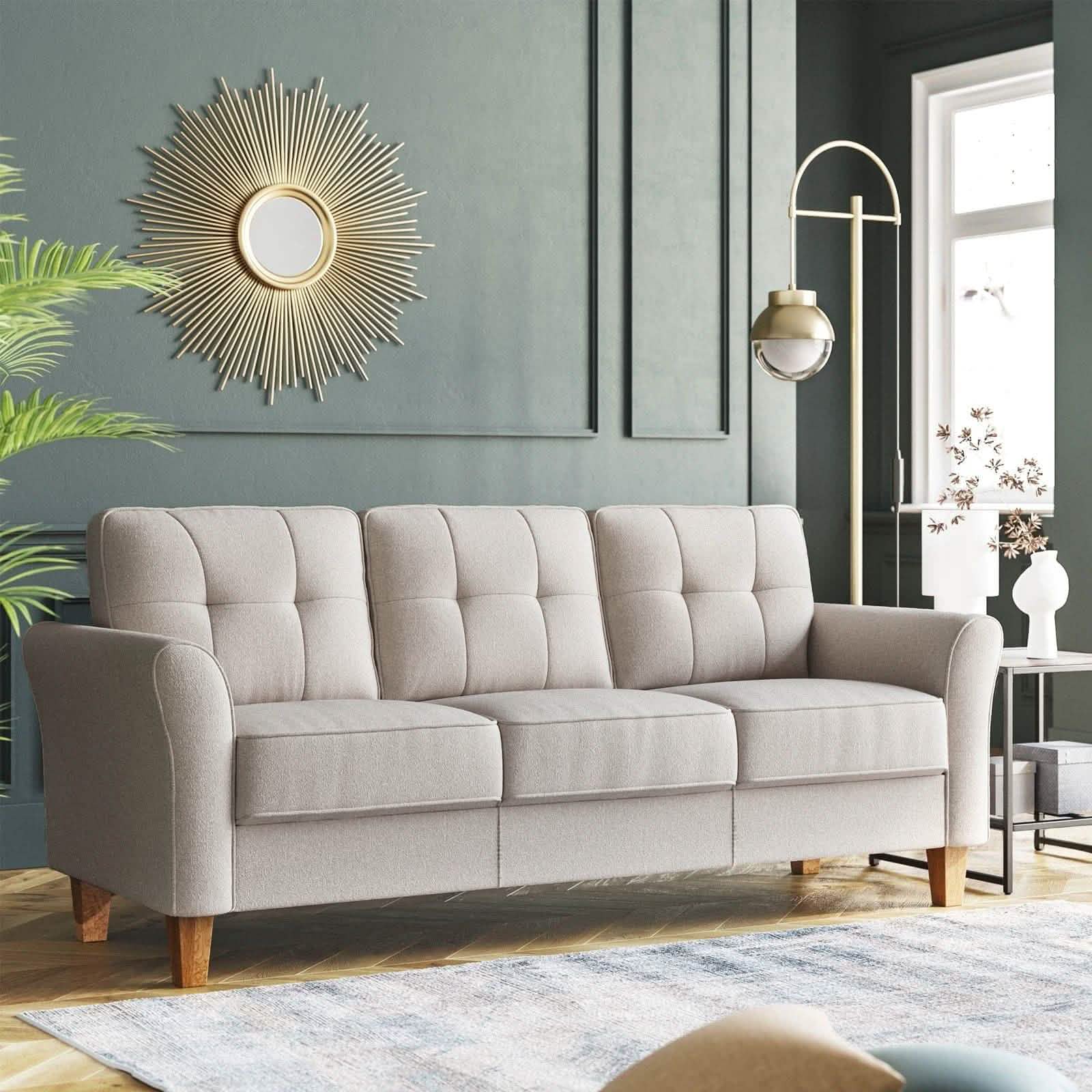 تسوق الأن من هومكس  كنبة ثلاثية رمادي 200*85*75 سم - STB129 بأفضل سعر وأفضل جودة