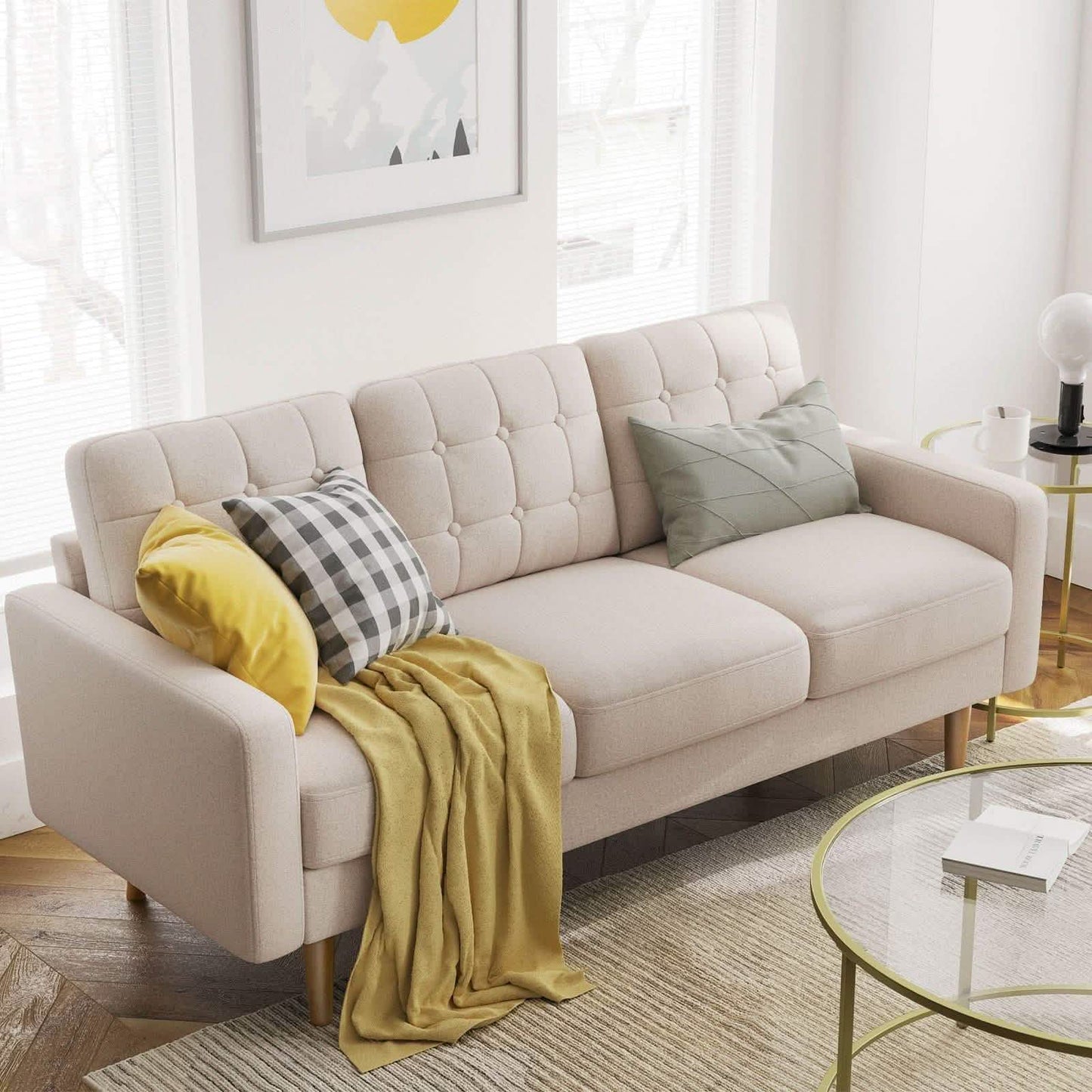 تسوق الأن من هومكس  كنبة بيج 200*85*75 سم - STB75 بأفضل سعر وأفضل جودة