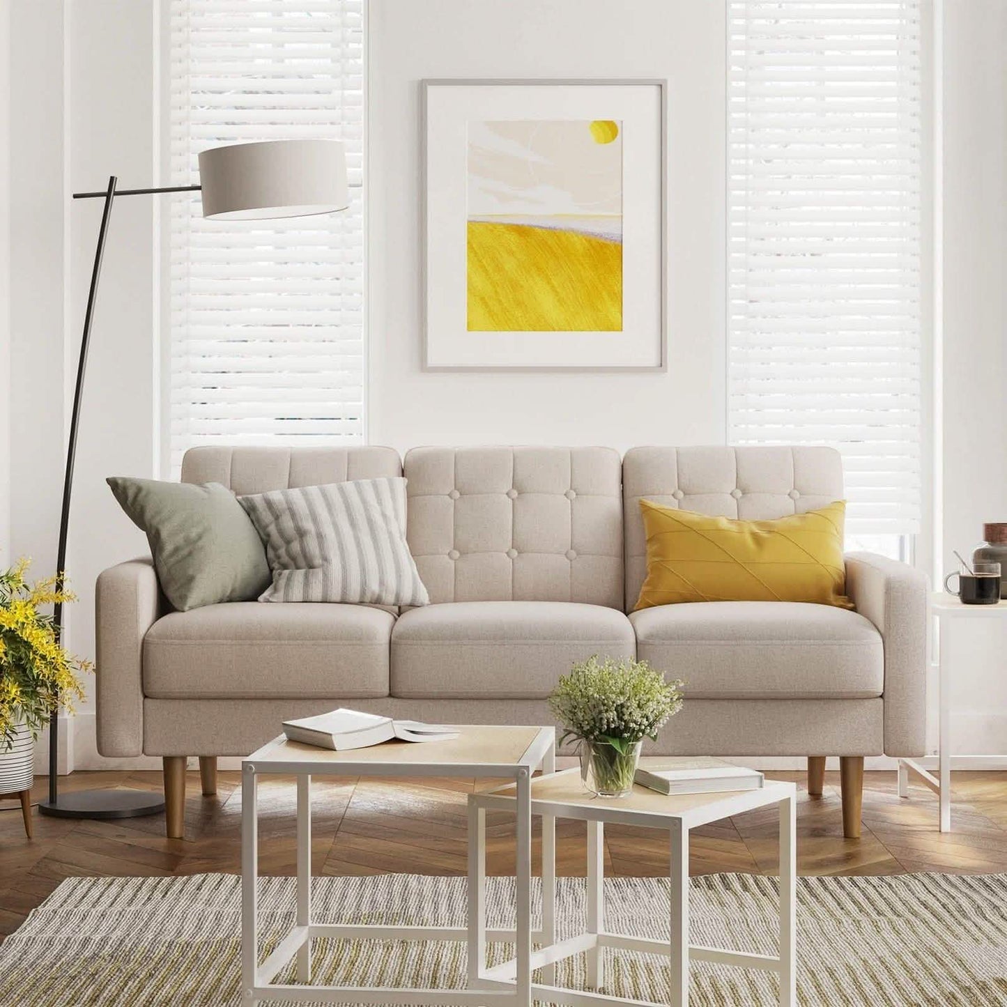 تسوق الأن من هومكس  كنبة بيج 200*85*75 سم - STB75 بأفضل سعر وأفضل جودة