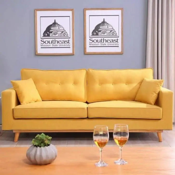 تسوق الأن من هومكس  كنبة أصفر 220*85*75 سم - STB78 بأفضل سعر وأفضل جودة