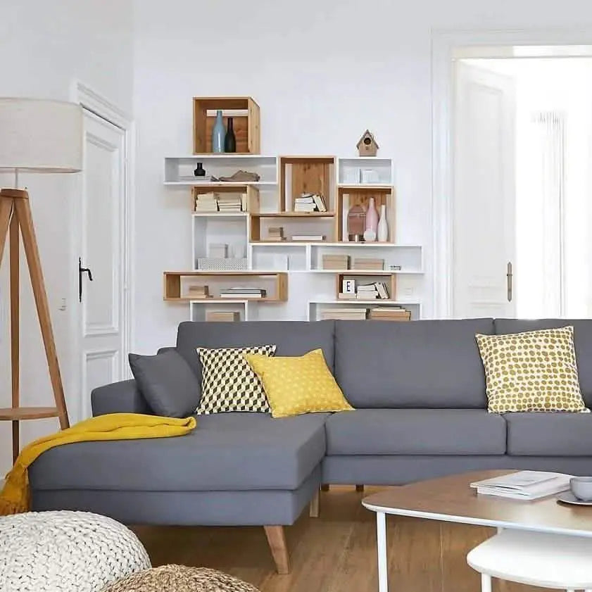 تسوق الأن من هومكس  كنبة رمادي 240*160*85*75 سم - STB48 بأفضل سعر وأفضل جودة