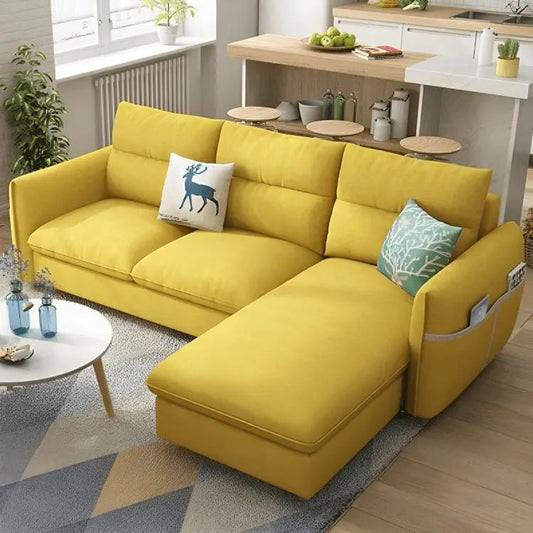 كنبة زاوية خشب زان 250*170*85*75 سم - STB82 - Homix