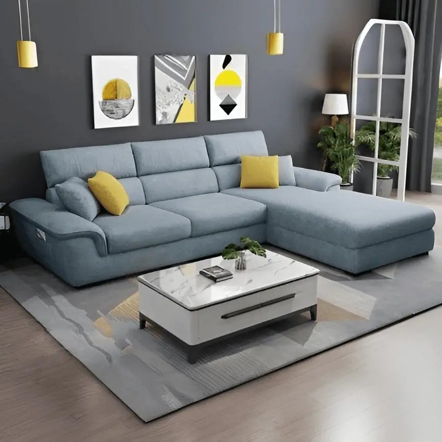 كنبة زاوية رمادي 250*180*85*75 سم - STB154 - Homix