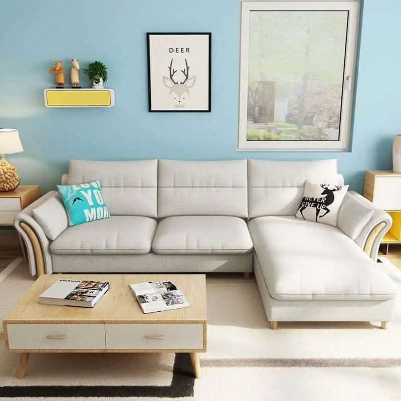 تسوق الأن من هومكس  كنبة زاوية خشب زان 250*180*85*75 سم - STB161 بأفضل سعر وأفضل جودة