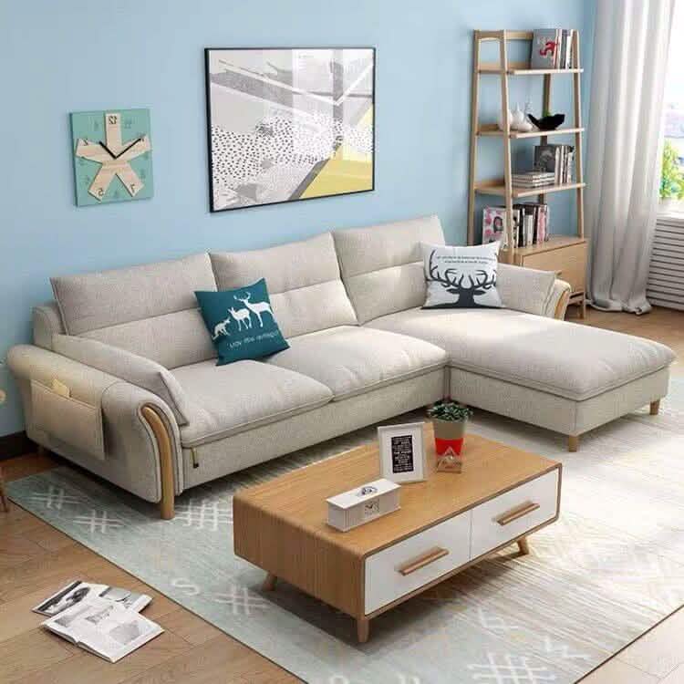 تسوق الأن من هومكس  كنبة زاوية خشب زان 250*180*85*75 سم - STB161 بأفضل سعر وأفضل جودة