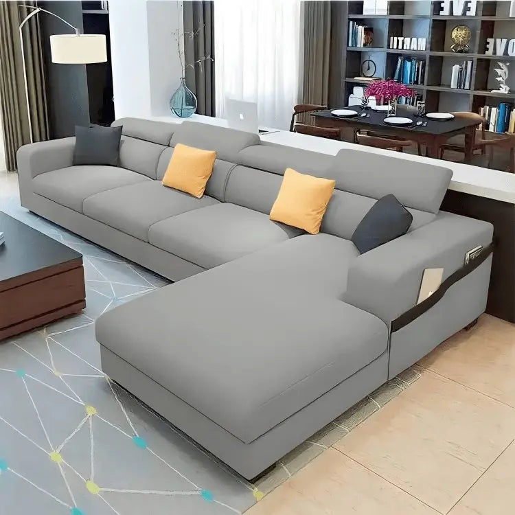 كنبة زاوية رمادي 300*200*85*70 سم - STB159 - Homix