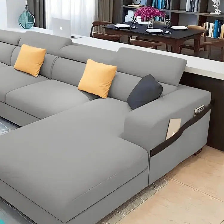 كنبة زاوية رمادي 300*200*85*70 سم - STB159 - Homix