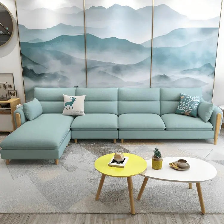 كنبة زاوية لبني 320*180*85*75 سم - STB91 - Homix