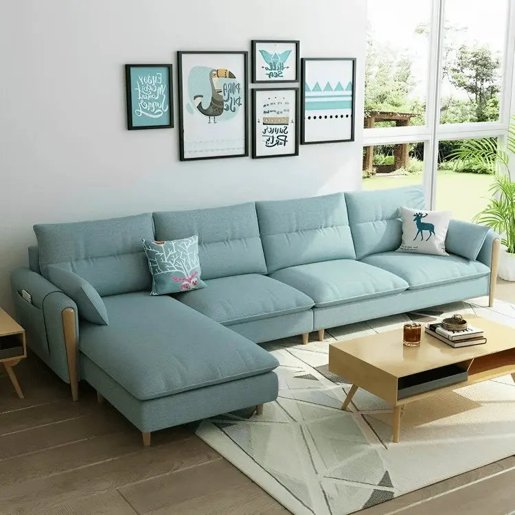 كنبة زاوية لبني 320*180*85*75 سم - STB91 - Homix