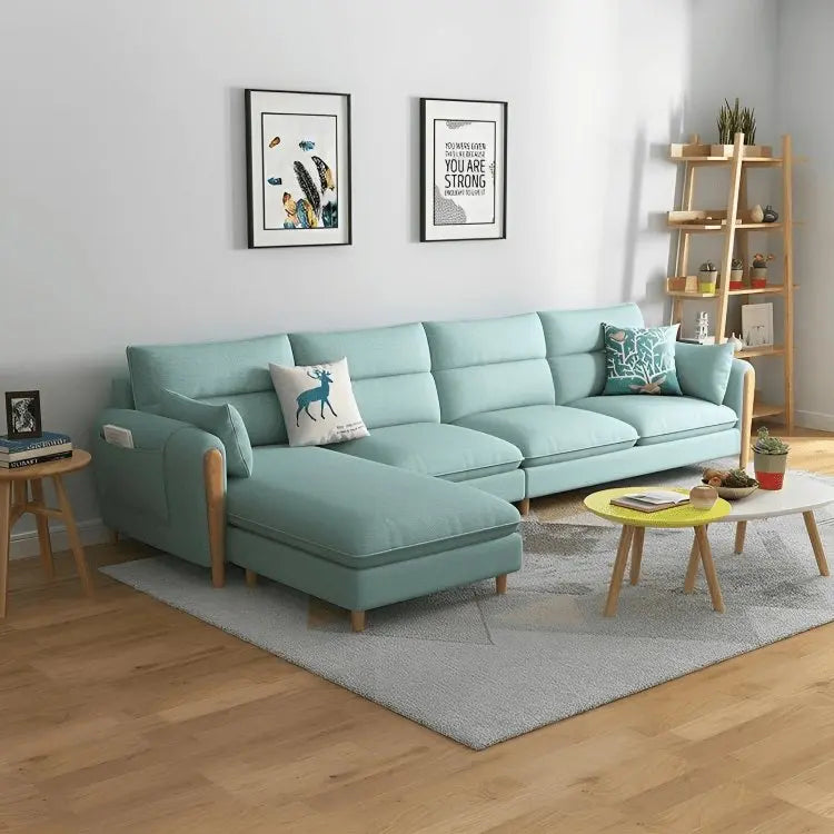 كنبة زاوية لبني 320*180*85*75 سم - STB91 - Homix