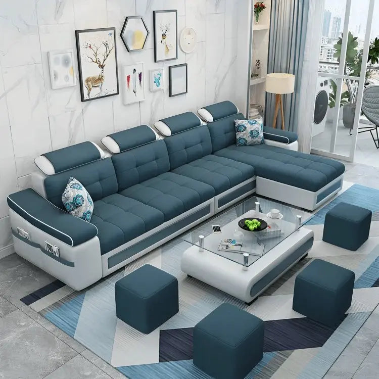 كنبة ركنة كابتونيه 320*180*85*80 سم - STB92 - Homix