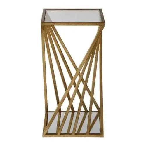 تسوق الأن من هومكس  ترابيزة معدن بسطح زجاج 40*40*65 سم - STA7 بأفضل سعر وأفضل جودة