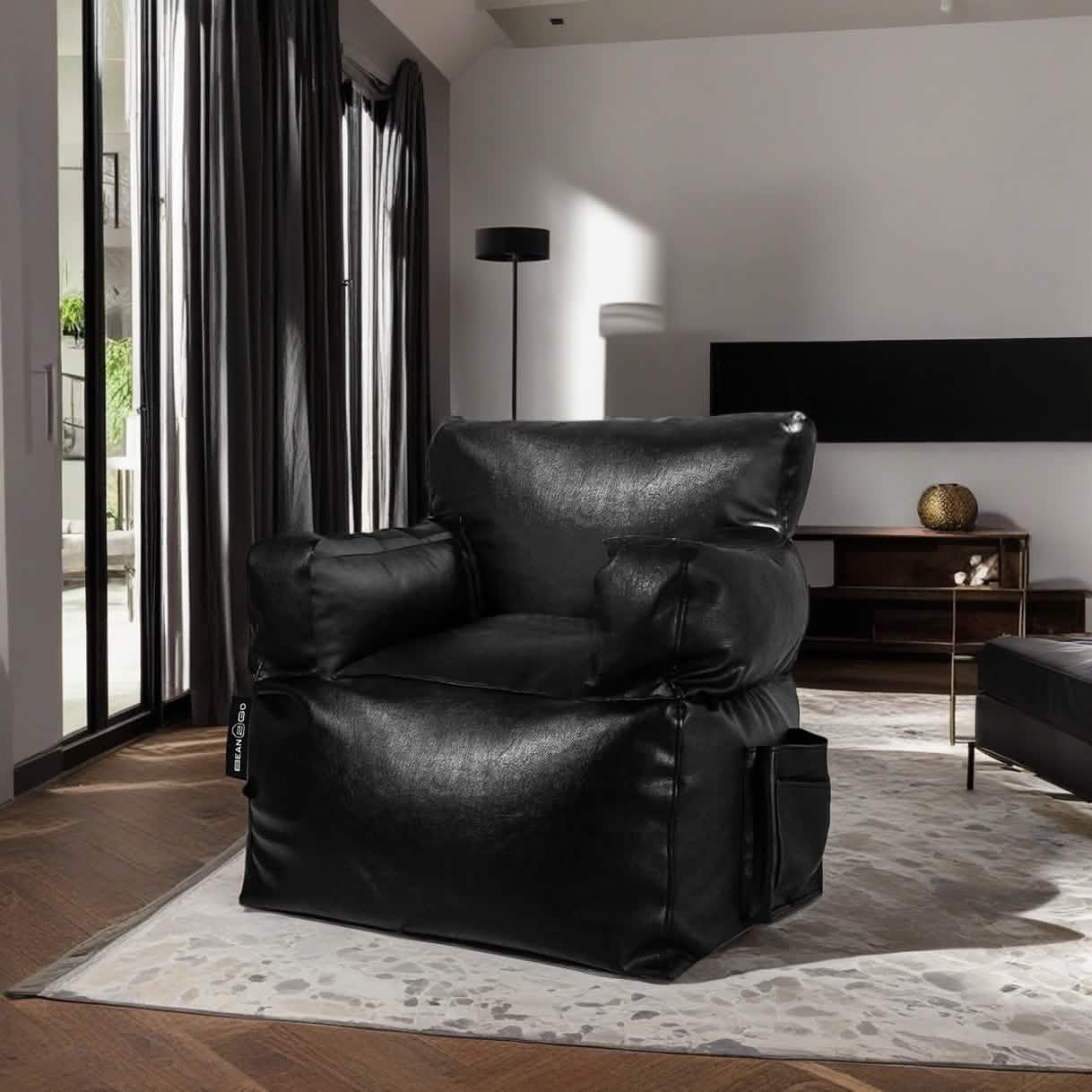 تسوق الأن من هومكس  كرسي بين باج رويال جلد 90*90*90 سم - BEN63 بأفضل سعر وأفضل جودة