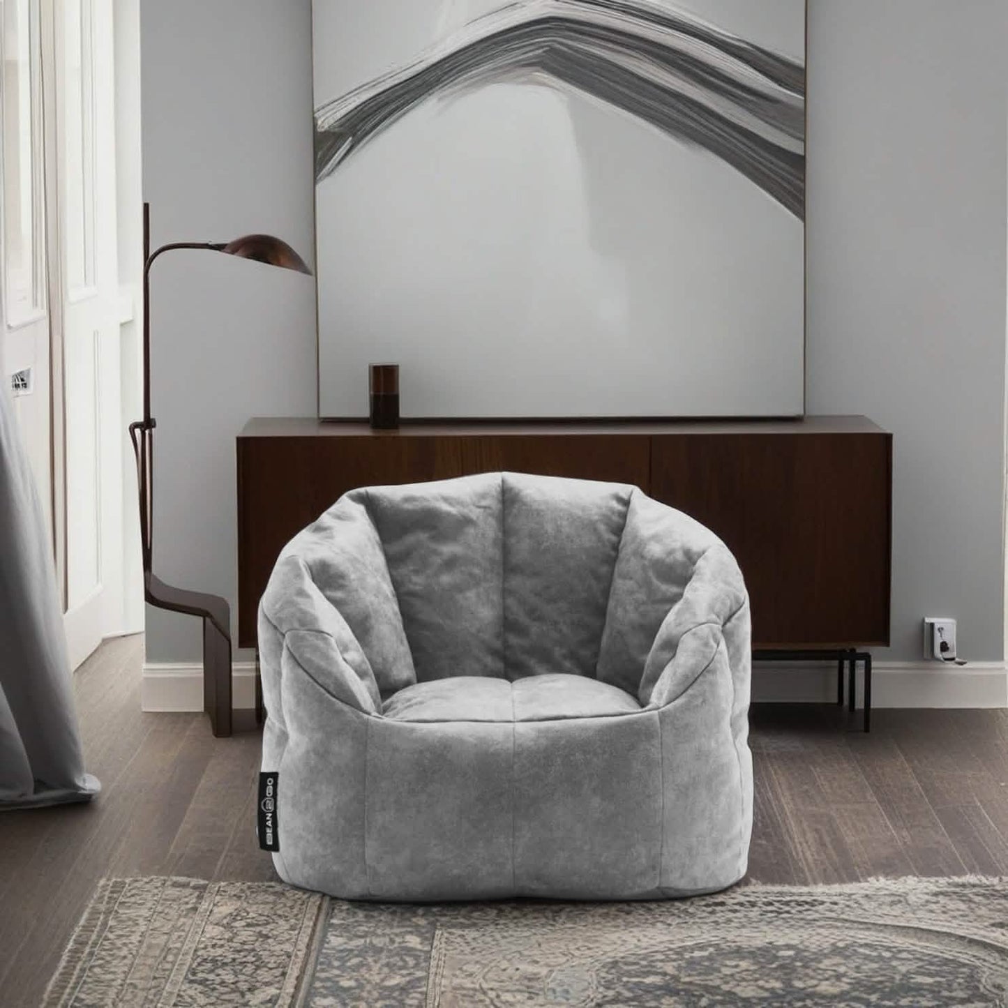 تسوق الأن من هومكس  كرسي بين باج لاكجري قماش 90*90*90 سم - BEN68 بأفضل سعر وأفضل جودة