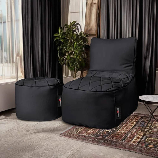 تسوق الأن من هومكس  بين باج كرسي وبوف جلد 90*90*90 سم - BEN117 بأفضل سعر وأفضل جودة