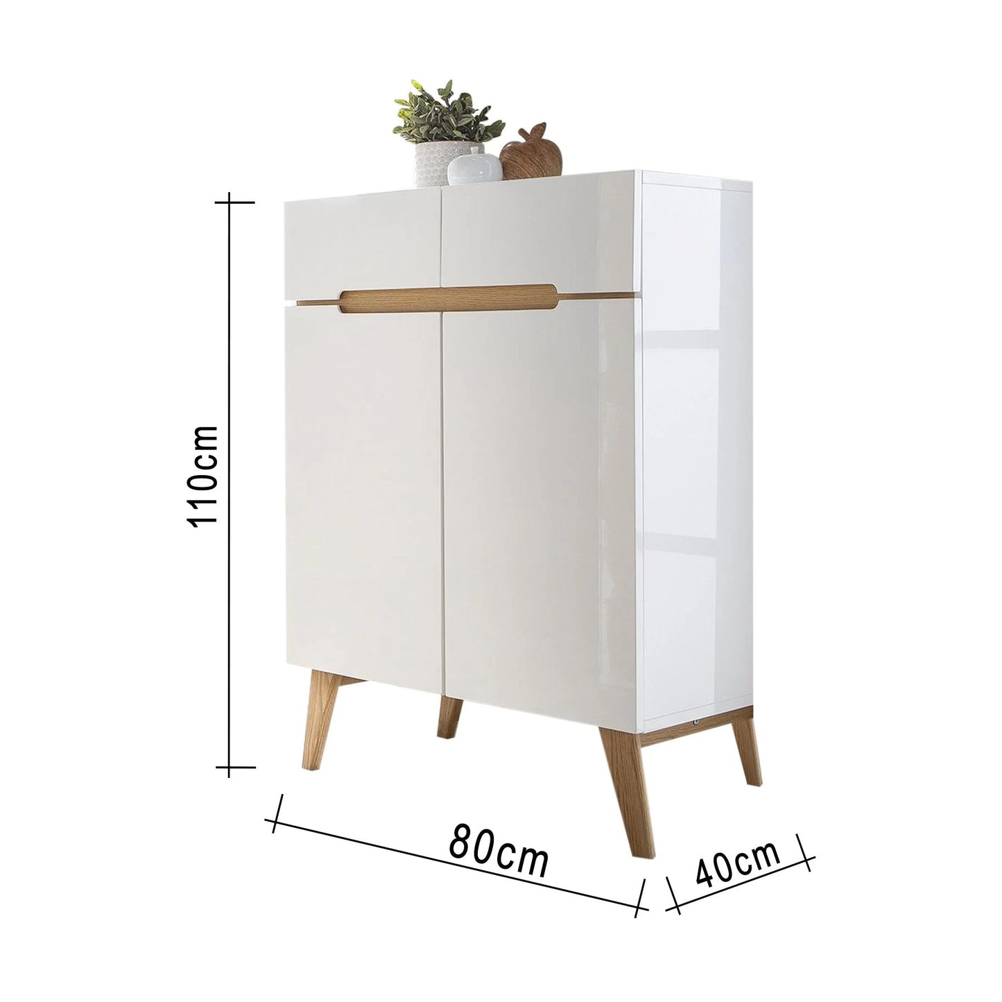 جزامة ابيض وبيج خشبي