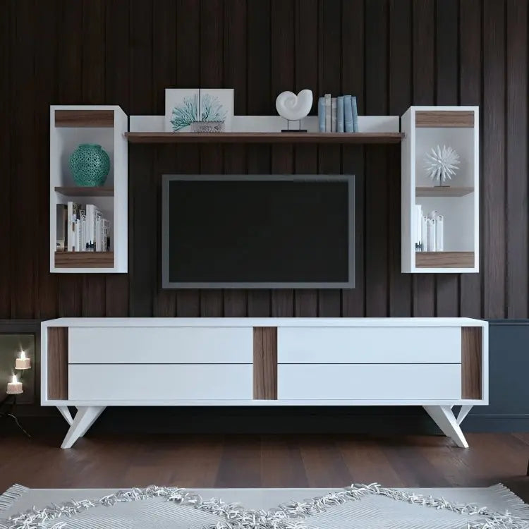 ترابيزة تليفزيون مع وحدة علوية ام دي اف اسباني - FUR52 - Homix