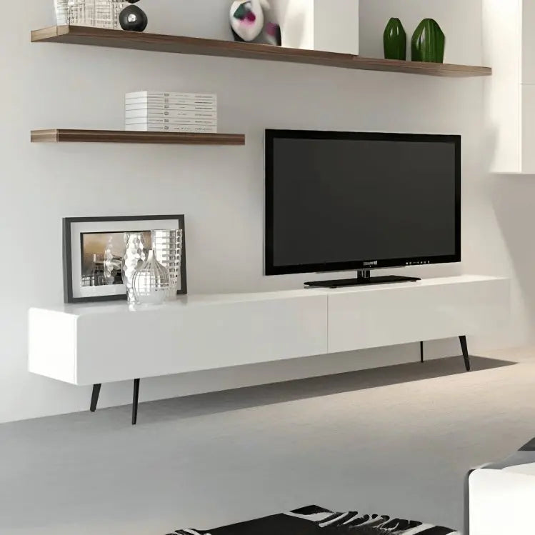 ترابيزة تليفزيون مع وحدة علوية ورف ام دي اف اسباني - FUR59 - Homix