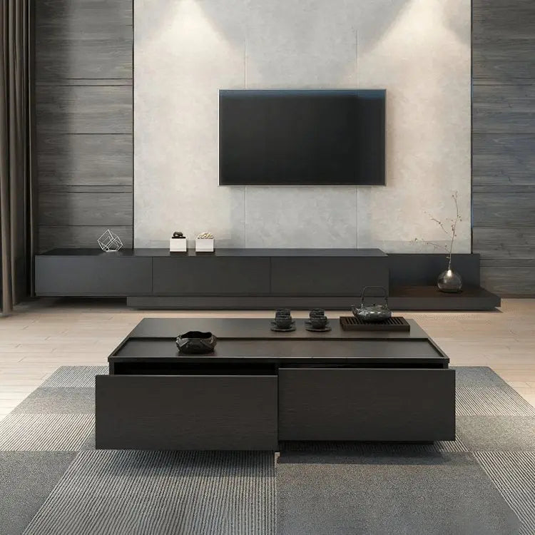 طقم ترابيزات أسود ام دي اف اسباني - FUR9 - Homix