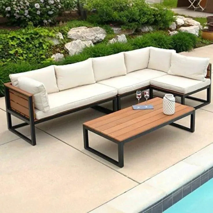 طقم أثاث خارجي مع ترابيزة معدن - STA111 - Homix