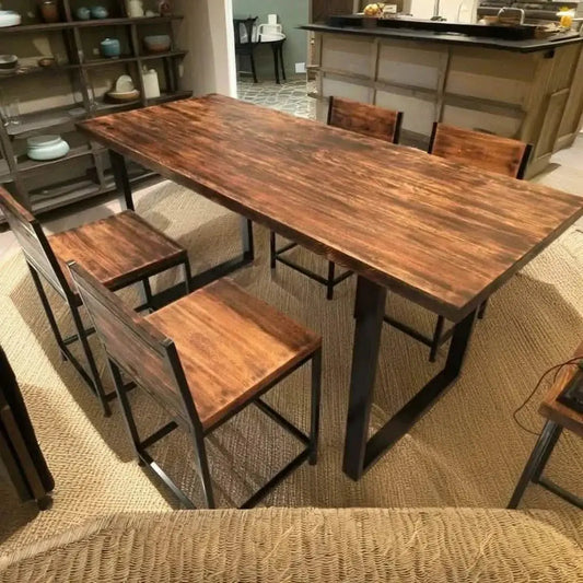 تسوق الأن من هومكس  طقم سفرة معدن بسطح خشبي - STA132 بأفضل سعر وأفضل جودة