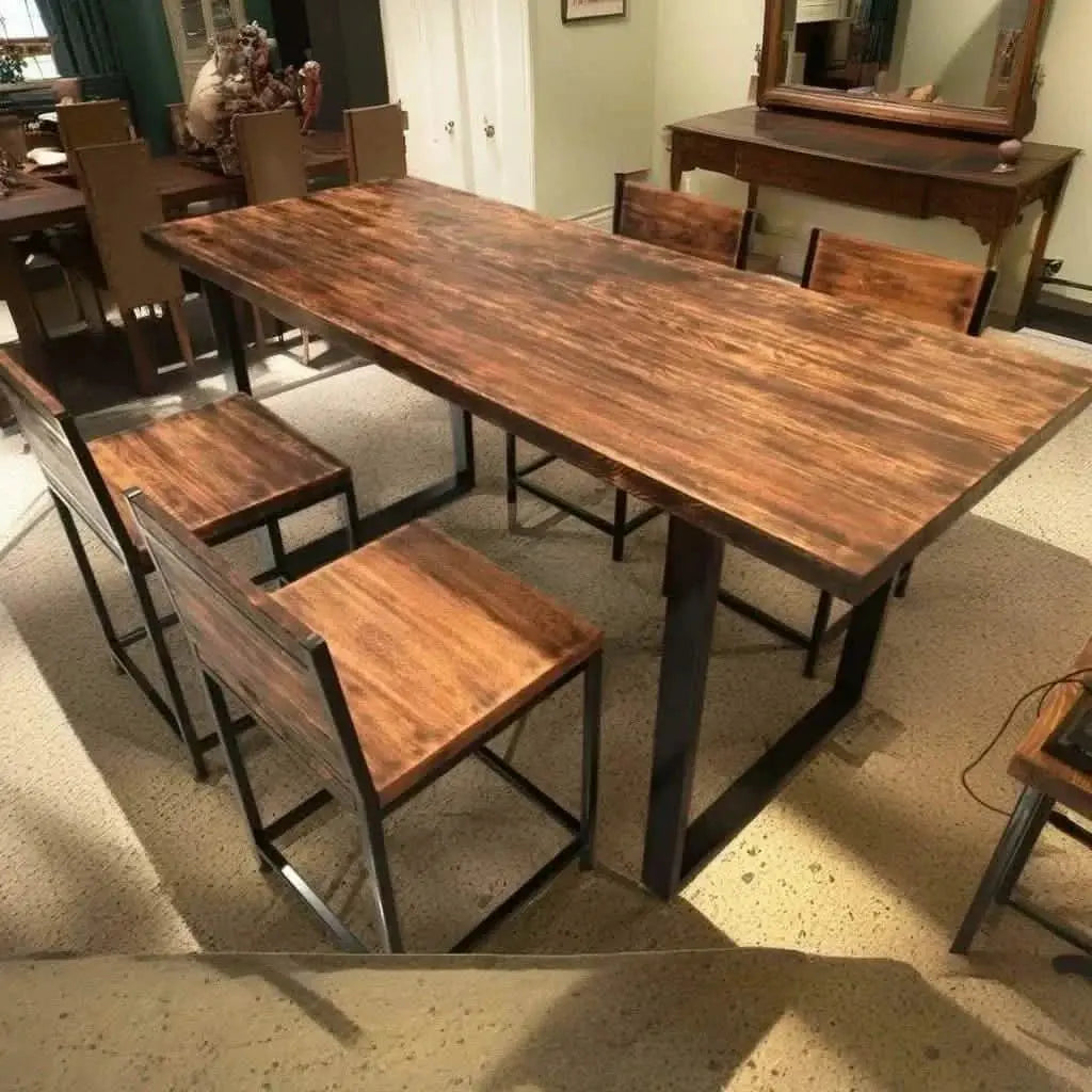 تسوق الأن من هومكس  طقم سفرة معدن بسطح خشبي - STA132 بأفضل سعر وأفضل جودة