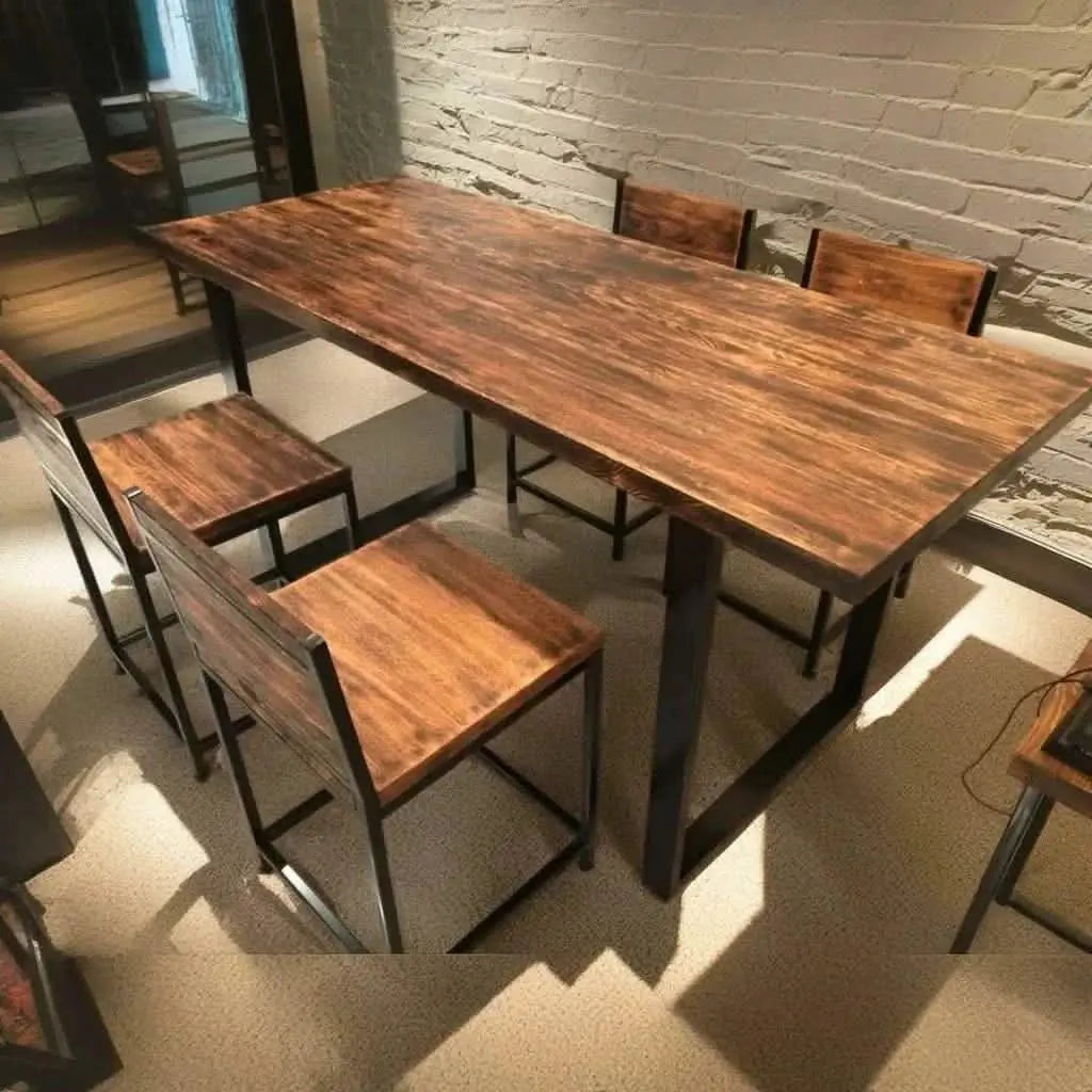 تسوق الأن من هومكس  طقم سفرة معدن بسطح خشبي - STA132 بأفضل سعر وأفضل جودة