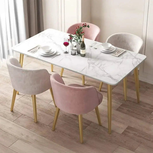 تسوق الأن من هومكس  ترابيزة سفرة بأرجل معدن وسطح رخام - STA149 بأفضل سعر وأفضل جودة