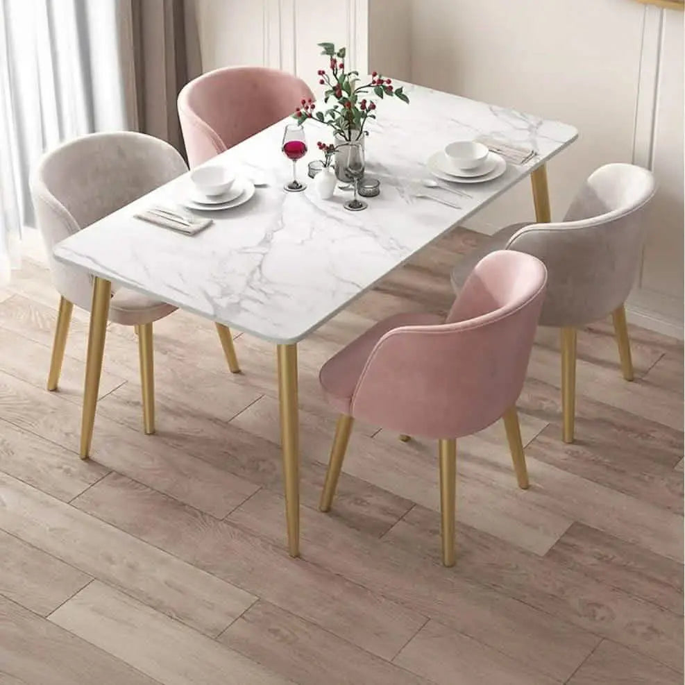 تسوق الأن من هومكس  ترابيزة سفرة بأرجل معدن وسطح رخام - STA149 بأفضل سعر وأفضل جودة