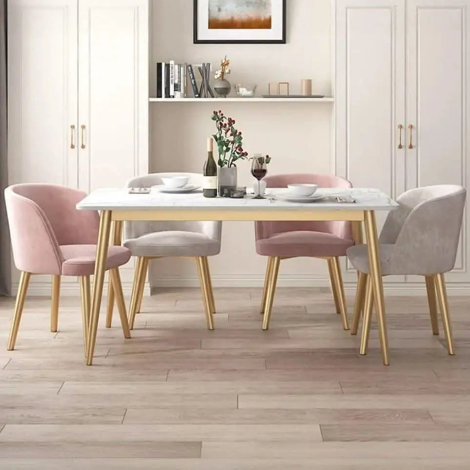 تسوق الأن من هومكس  ترابيزة سفرة بأرجل معدن وسطح رخام - STA149 بأفضل سعر وأفضل جودة