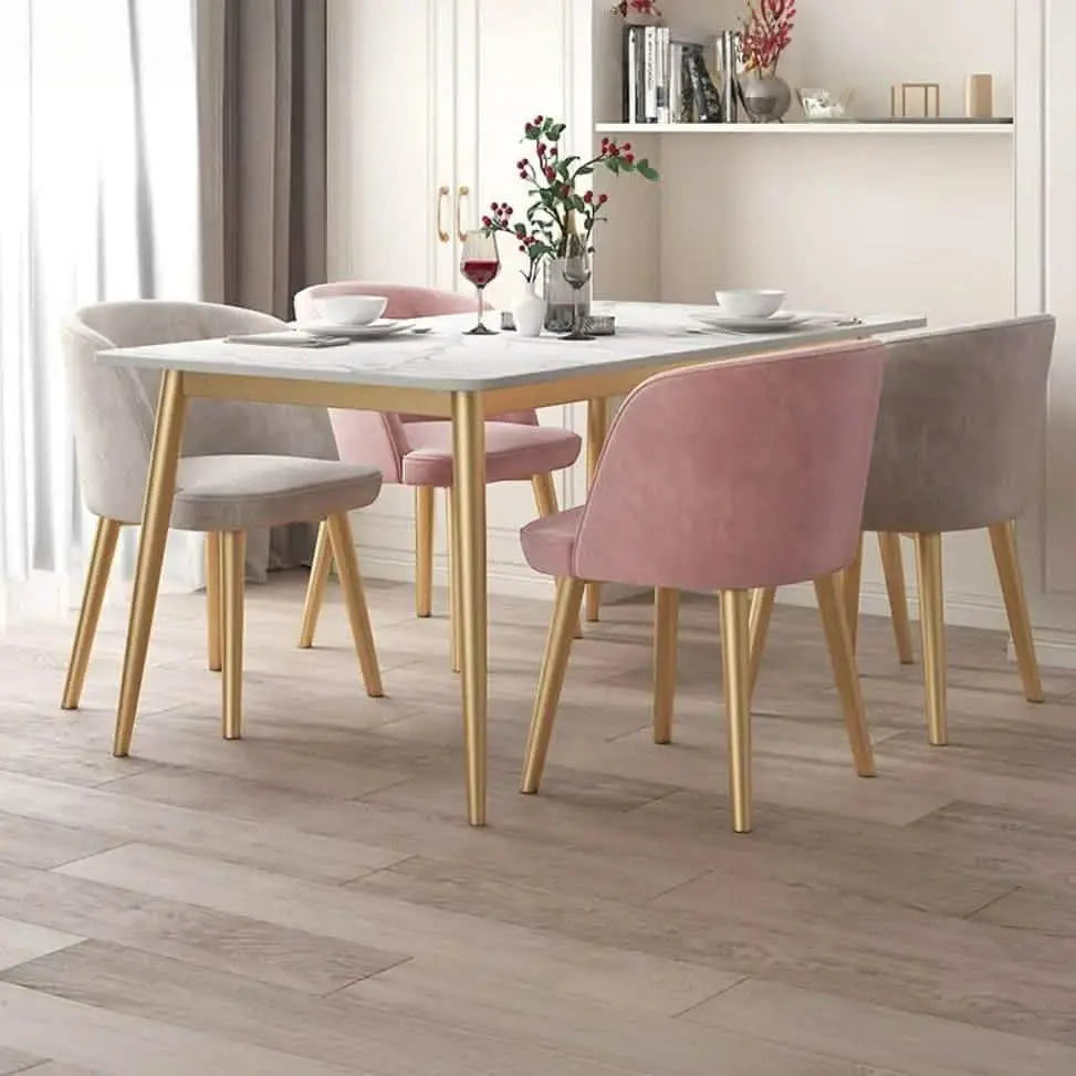 تسوق الأن من هومكس  ترابيزة سفرة بأرجل معدن وسطح رخام - STA149 بأفضل سعر وأفضل جودة