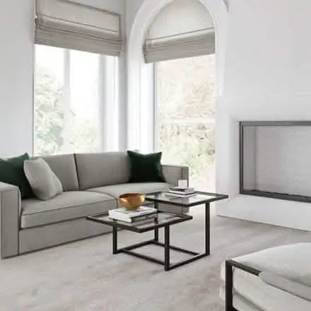 تسوق الأن من هومكس  ترابيزة قهوة معدن بسطح زجاج - STA26 بأفضل سعر وأفضل جودة