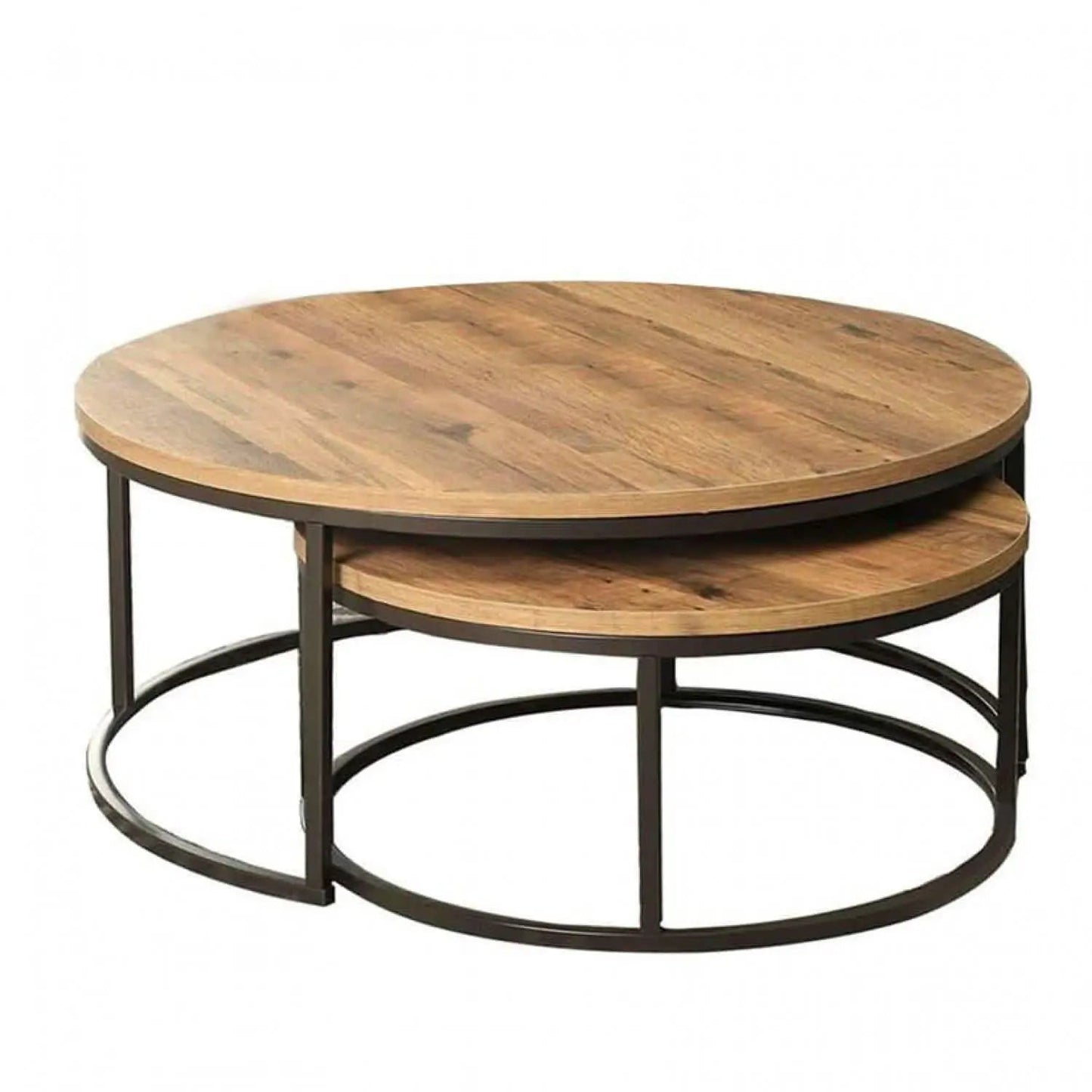 تسوق الأن من هومكس  ترابيزة قهوة مزدوجة معدن بسطح خشب - STA44 بأفضل سعر وأفضل جودة