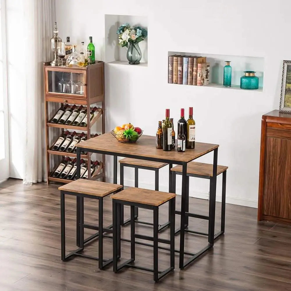 تسوق الأن من هومكس  طقم سفرة معدن بسطح خشب - STA59 بأفضل سعر وأفضل جودة