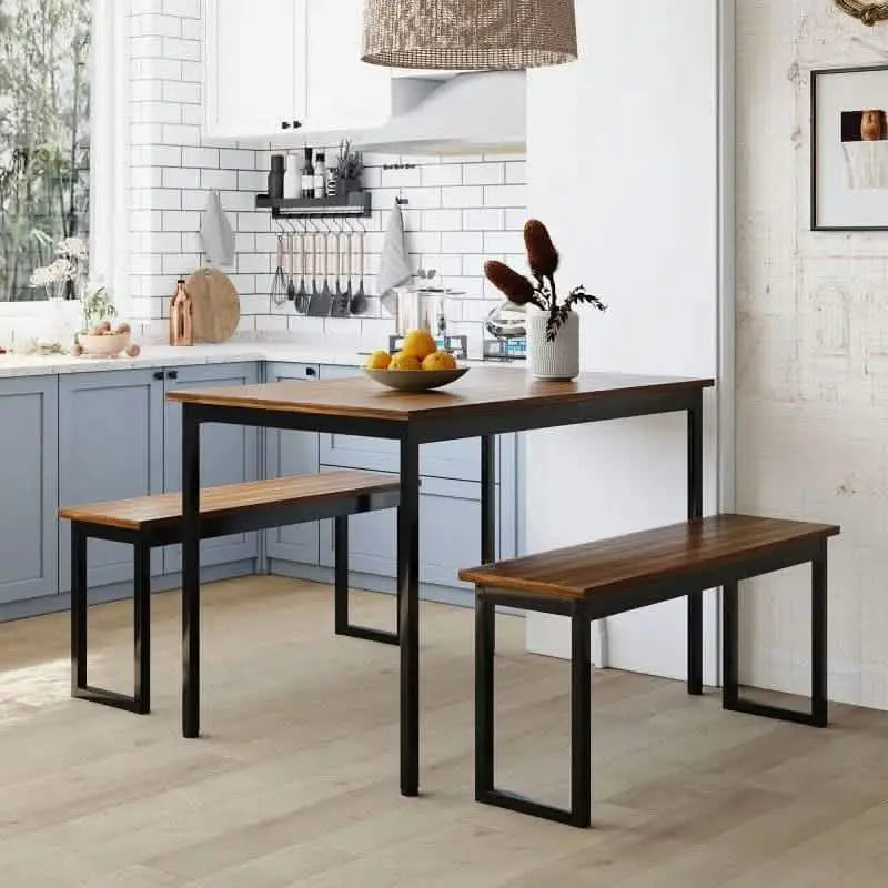 تسوق الأن من هومكس  طقم سفرة معدن بسطح خشب  - STA60 بأفضل سعر وأفضل جودة