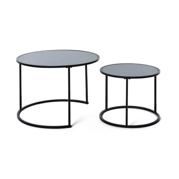 تسوق الأن من هومكس  ترابيزة قهوة متداخلة معدن بسطح زجاج - STA63 بأفضل سعر وأفضل جودة