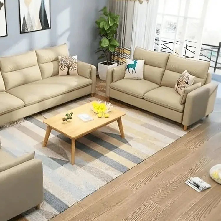 طقم أنتريه بيج خشب زان - STB166 - Homix