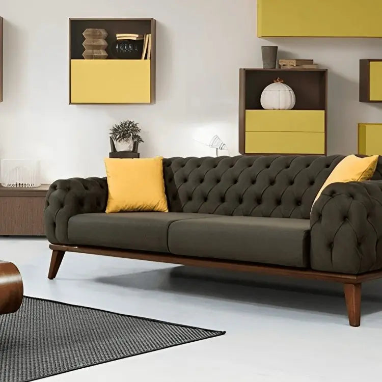 طقم أنتريه كابتونيه خشب زان - STB170 - Homix