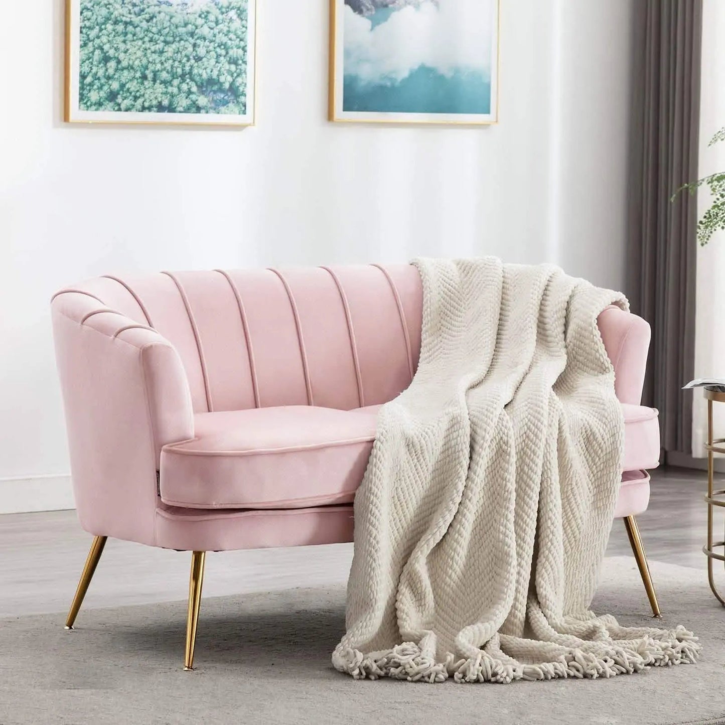 طقم أنتريه وردي خشب زان - STB173 - Homix