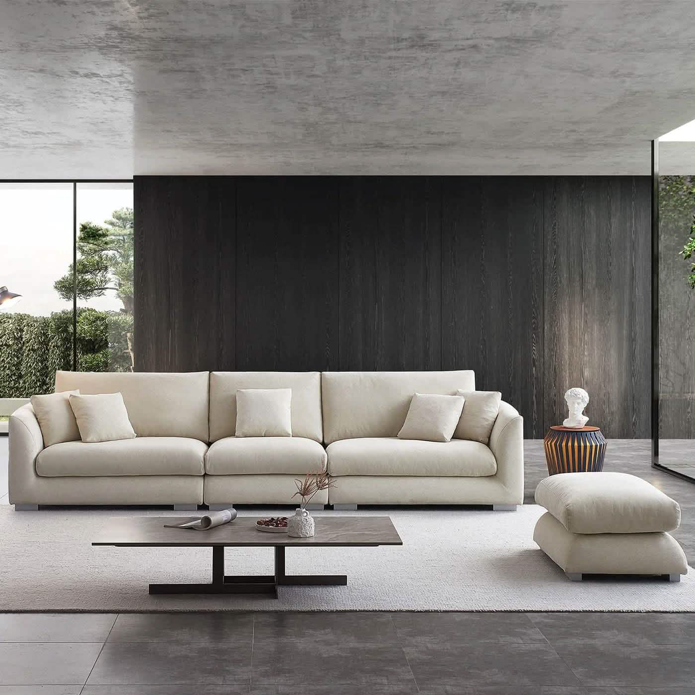 تسوق الأن من هومكس  كنبة مع بوف خشب زان - STB53 بأفضل سعر وأفضل جودة