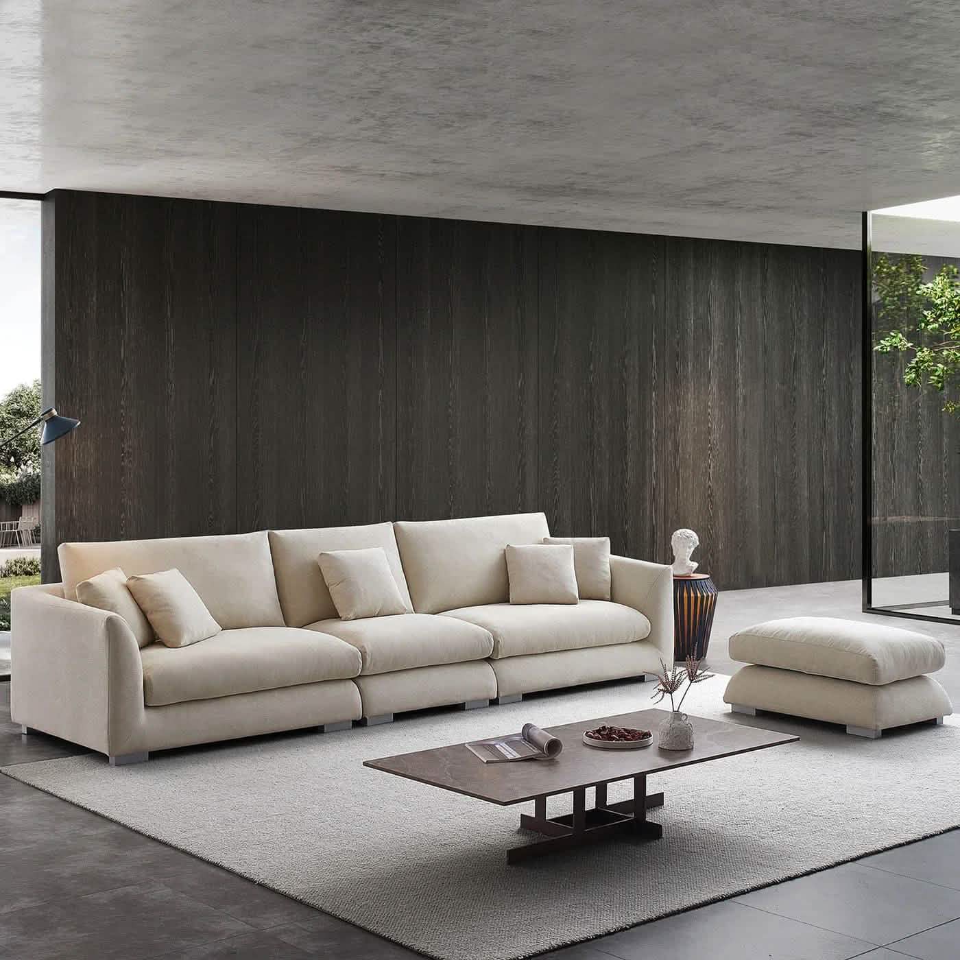 تسوق الأن من هومكس  كنبة مع بوف خشب زان - STB53 بأفضل سعر وأفضل جودة