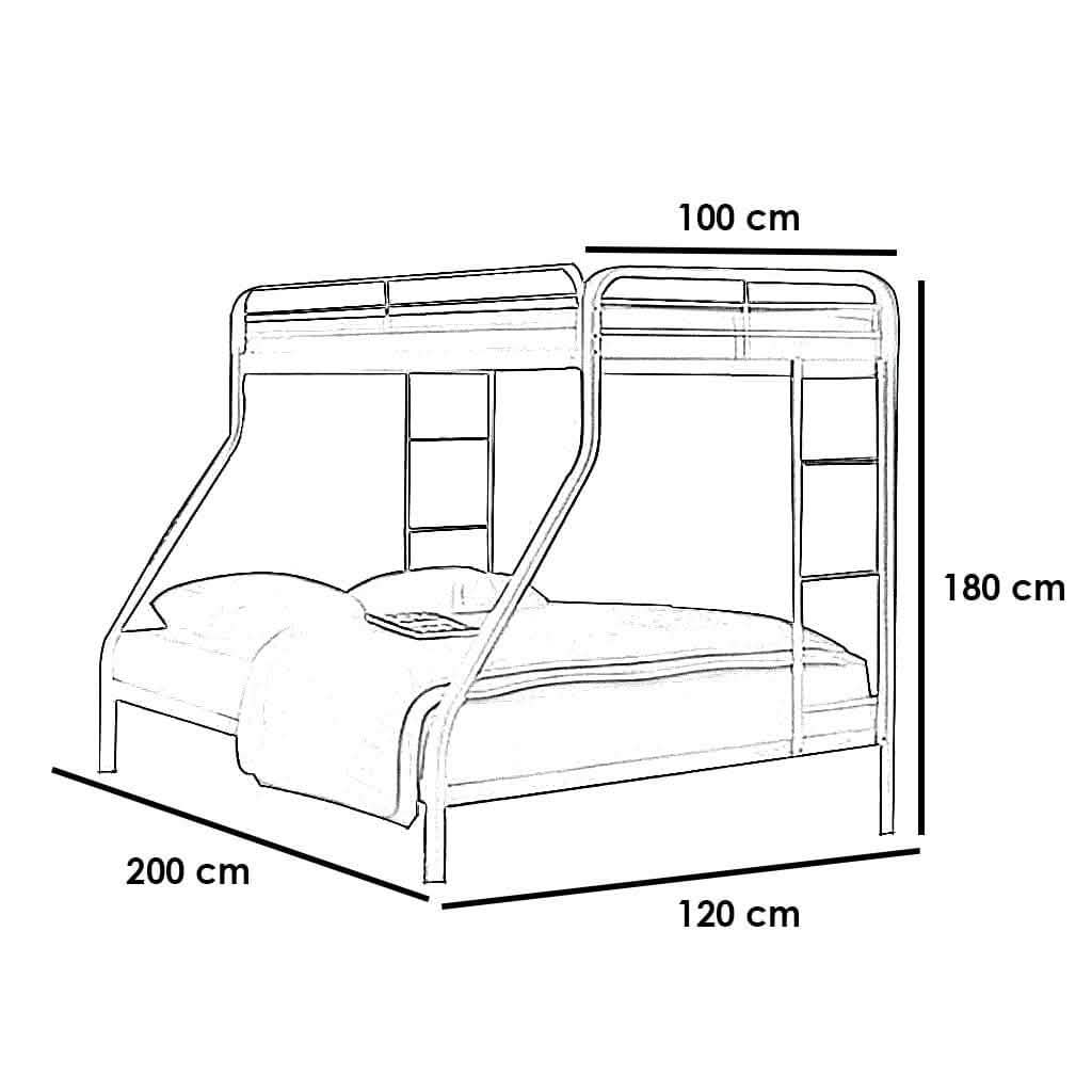 سرير معدن بدورين - STA157 Star Steel