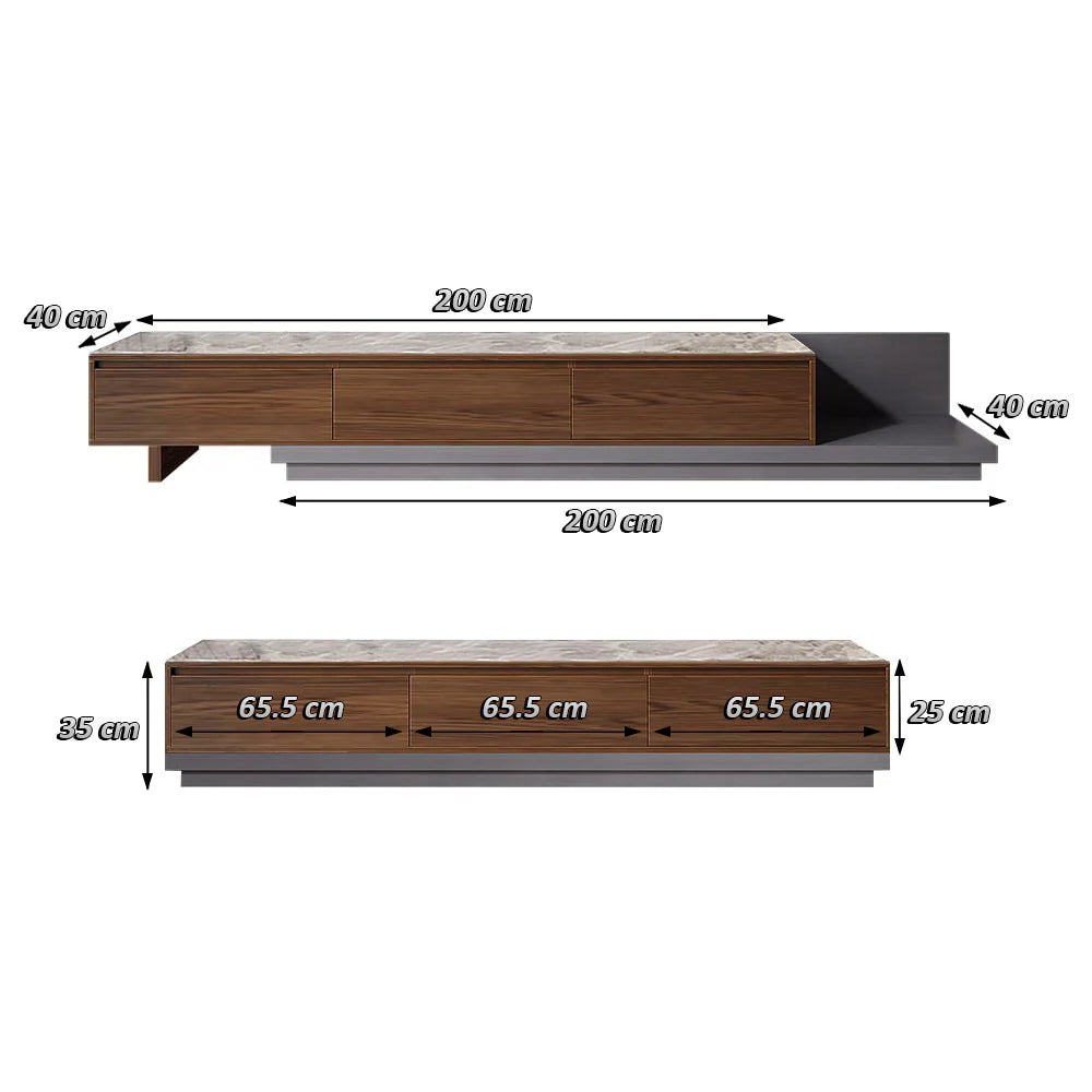 طاولة تلفزيون ام دي اف أسباني 210 سم