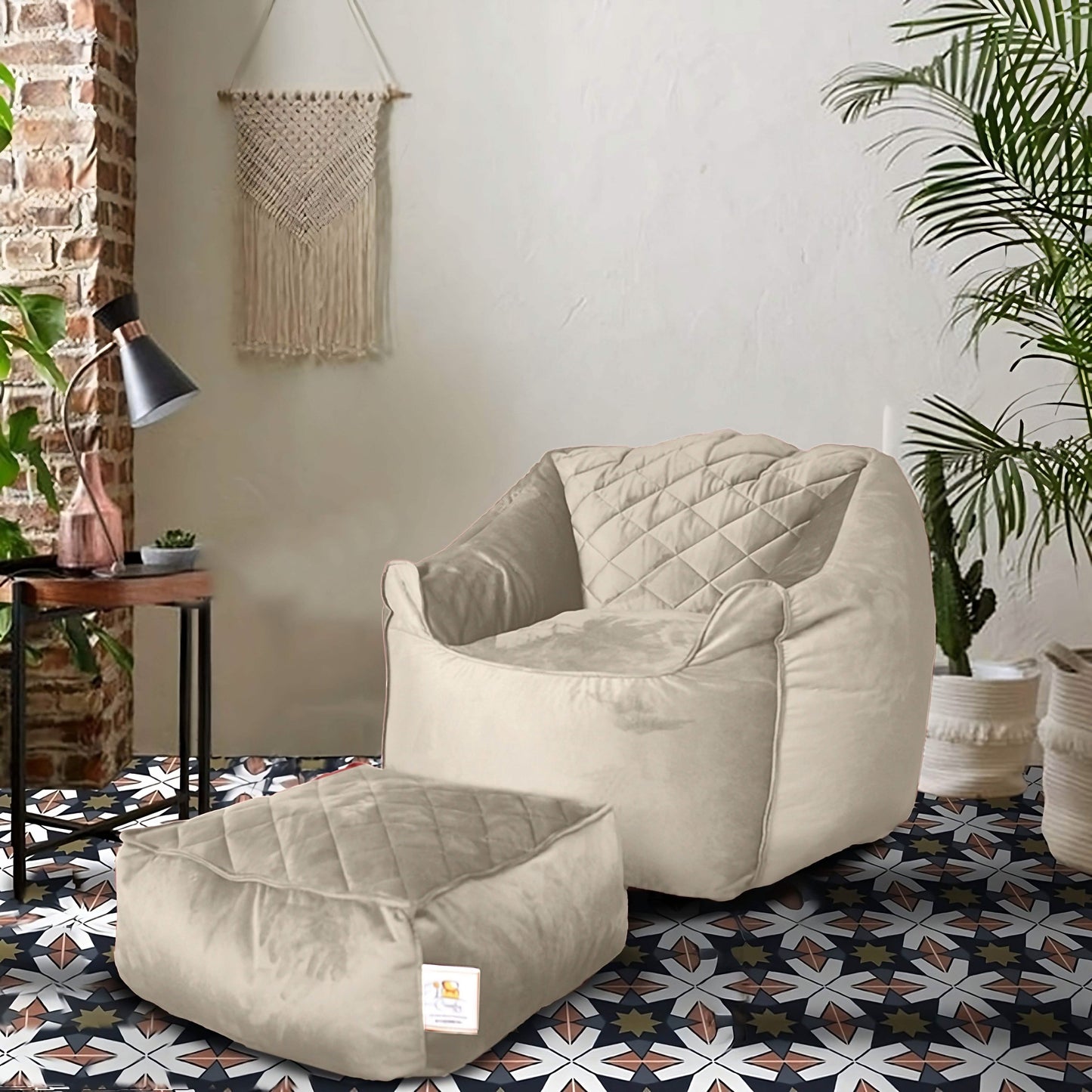 بين باج قطيفة وبوف 105*90*90 سم - COM136 Comfy