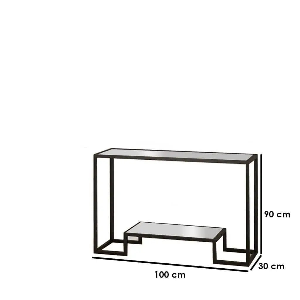 كونسول معدن بسطح زجاج 100*30*90 سم - STA1 - Homix