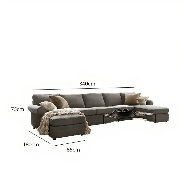 ركنة خشب زان 340*180*85*75 سم - STB113 - Homix